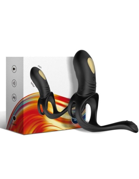 ARMONY - JOY JUMPER RING VIBRATOR FOR COUPLES  ANAL PLUG REMOTE CONTROL BLACK