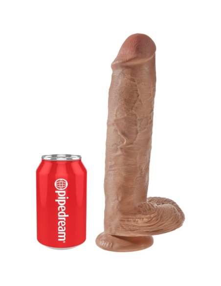 KING COCK - PENE REALÍSTICO CON TESTÍCULOS 22.6 CM CARAMELO