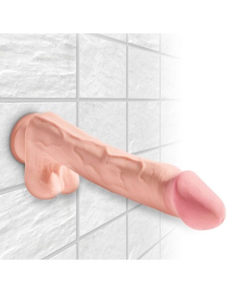 KING COCK - PENE REALÍSTICO 3D CON TESTÍCULOS 24.8 CM NATURAL