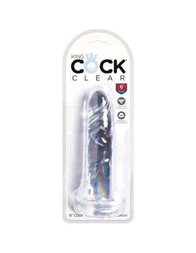 KING COCK - CLEAR REALISTIC PENIS 15.5 CM...