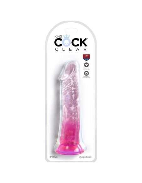 KING COCK - CLEAR REALISTIC PENIS 19.7 CM PINK