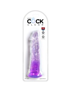 KING COCK - CLEAR REALISTIC PENIS 19.7 CM PURPLE 2