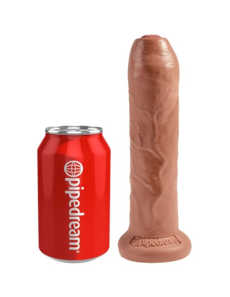 KING COCK - UNCUT REALISTIC PENIS 17.8 CM CARAMEL