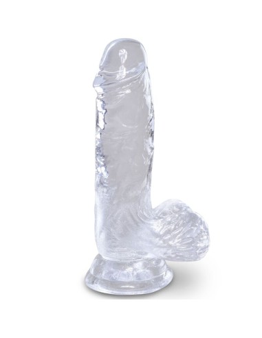 KING COCK - CLEAR REALISTIC PENIS WITH BALLS...
