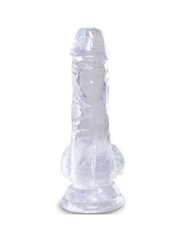 KING COCK - CLEAR REALISTIC PENIS WITH BALLS...