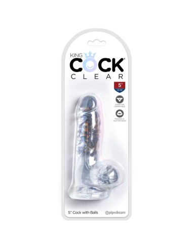KING COCK - CLEAR REALISTIC PENIS WITH BALLS...