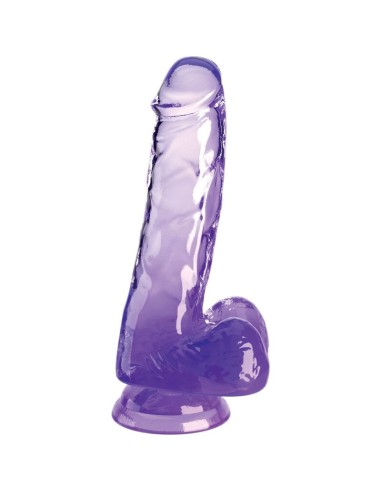 KING COCK - CLEAR REALISTIC PENIS WITH BALLS...