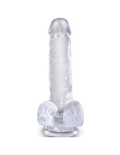 KING COCK - CLEAR REALISTIC PENIS WITH BALLS 13.5 CM... 2