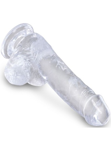 KING COCK - CLEAR REALISTIC PENIS WITH BALLS...