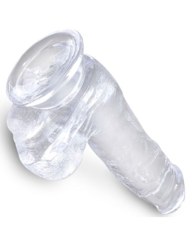 KING COCK - CLEAR REALISTIC PENIS WITH BALLS...