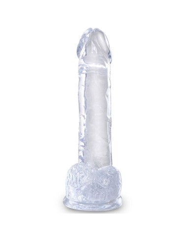 KING COCK - CLEAR REALISTIC PENIS WITH BALLS...
