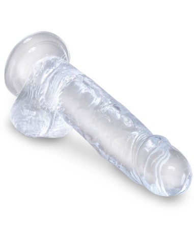 KING COCK - CLEAR REALISTIC PENIS WITH BALLS...