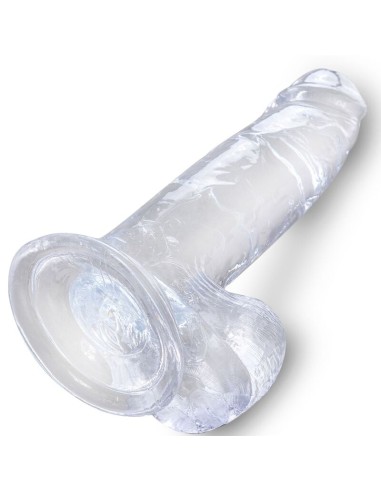 KING COCK - CLEAR REALISTIC PENIS WITH BALLS...
