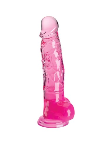 KING COCK - CLEAR REALISTIC PENIS WITH BALLS...