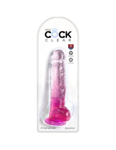 KING COCK - CLEAR REALISTIC PENIS WITH BALLS 16.5 CM PINK 2
