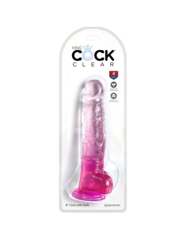 KING COCK - CLEAR REALISTIC PENIS WITH BALLS...