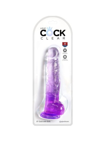KING COCK - CLEAR REALISTIC PENIS WITH BALLS...