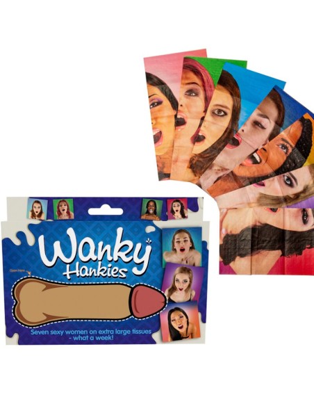 SPENCER  FLEETWOOD - WANKY HANKIES 7 EXTRA LARGE WOMEN'S HANDKERCHIEFS