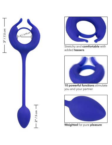 CALEXOTICS - ADMIRAL WEIGHTED COCK RING BLUE
