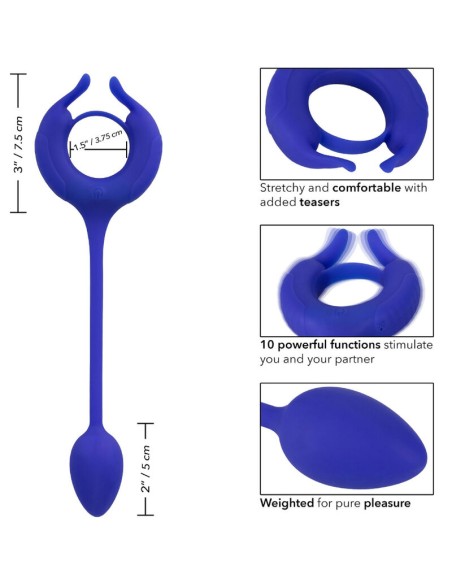 CALEXOTICS - ADMIRAL WEIGHTED COCK RING BLUE