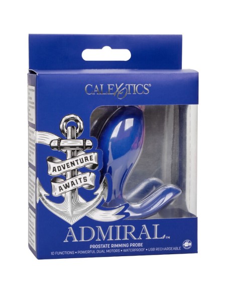 CALEXOTICS - ADMIRAL RIMMING ESTIMULADOR  VIBRADOR PROSTATA AZUL