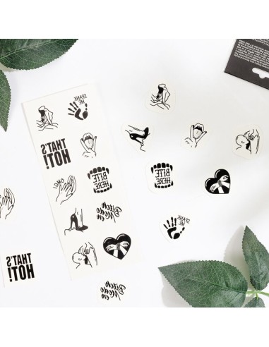SECRET PLAY - SET OF 10 TEMPORARY TATTOOS KINKY...