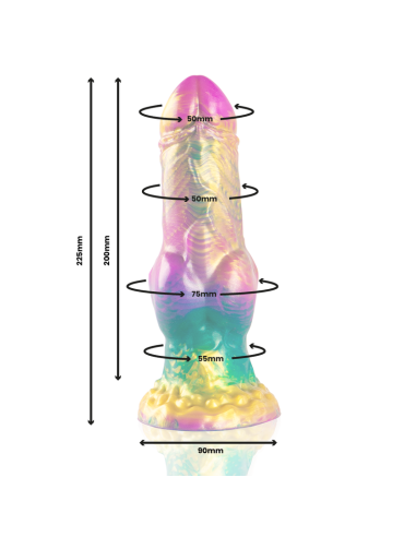 EPIC - IRIS DILDO WITH RAINBOW TESTICLES OF...