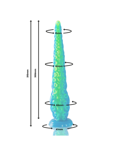 EPIC - SCYLLA FLUORESCENT THIN TENTACLE DILDO...