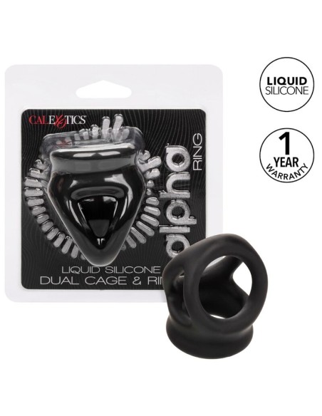 CALEXOTICS - ALPHA DUAL CAGE RING BLACK