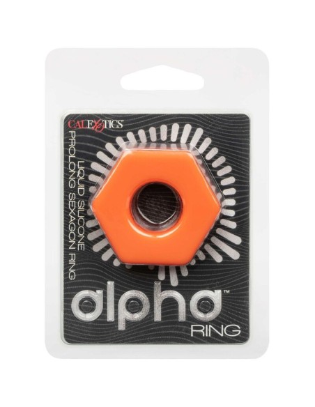 CALEXOTICS - ALPHA PROLONG SEXAGON RING ORANGE