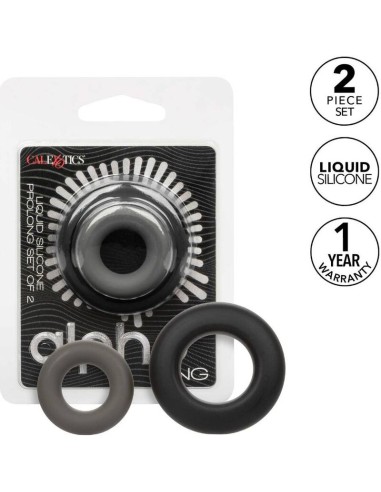 CALEXOTICS - ALPHA PROLONG SET OF 2 RING GREY