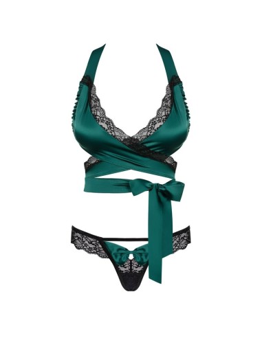 OBSESSIVE - SENSUELIA SET DOS PIEZAS VERDE L/XL