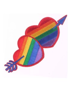 PRIDE - PARCHE CORAZÓN BANDERA LGBT
