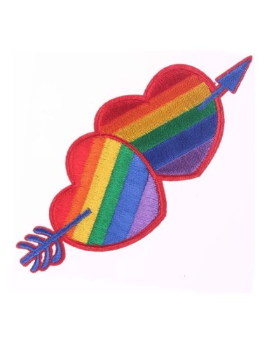 PRIDE - PARCHE CORAZÓN BANDERA LGBT