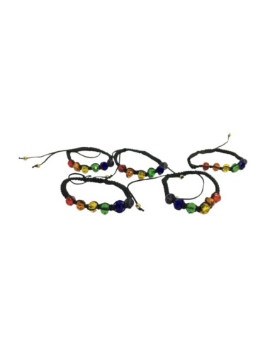 PRIDE - PULSERA BOLAS DE CRISTAL BANDERA LGBT