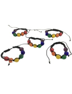PRIDE - PULSERA BOLAS GRANDES BANDERA LGBT