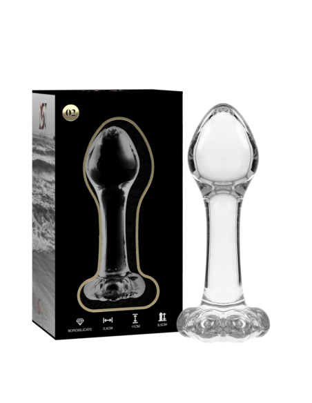 NEBULA SERIES BY IBIZA - MODELO 2 PLUG CRISTAL BOROSILICATO TRANSPARENTE 11 CM -O- 3.5 CM