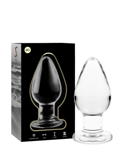 NEBULA SERIES BY IBIZA - MODELO 3 PLUG CRISTAL BOROSILICATO TRANSPARENTE 11 CM -O- 5 CM