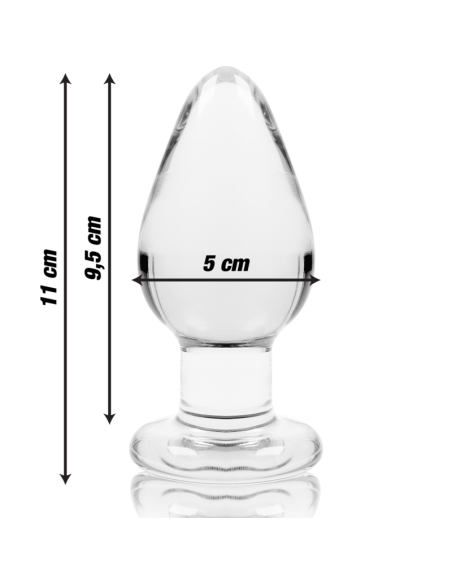 NEBULA SERIES BY IBIZA - MODELO 3 PLUG CRISTAL BOROSILICATO TRANSPARENTE 11 CM -O- 5 CM