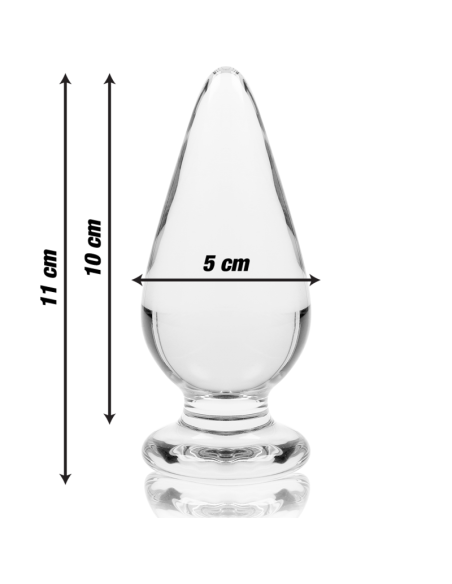 NEBULA SERIES BY IBIZA - MODELO 4 PLUG CRISTAL BOROSILICATO TRANSPARENTE 11 CM -O- 5 CM