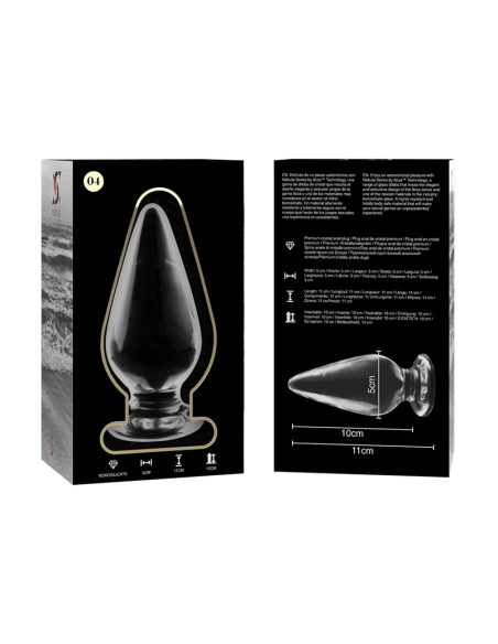 NEBULA SERIES BY IBIZA - MODELO 4 PLUG CRISTAL BOROSILICATO TRANSPARENTE 11 CM -O- 5 CM