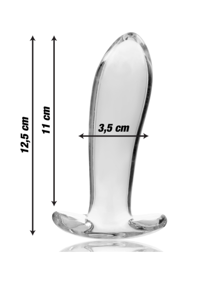 NEBULA SERIES BY IBIZA - MODELO 5 PLUG CRISTAL BOROSILICATO TRANSPARENTE 12.5 CM -O- 3.5 CM
