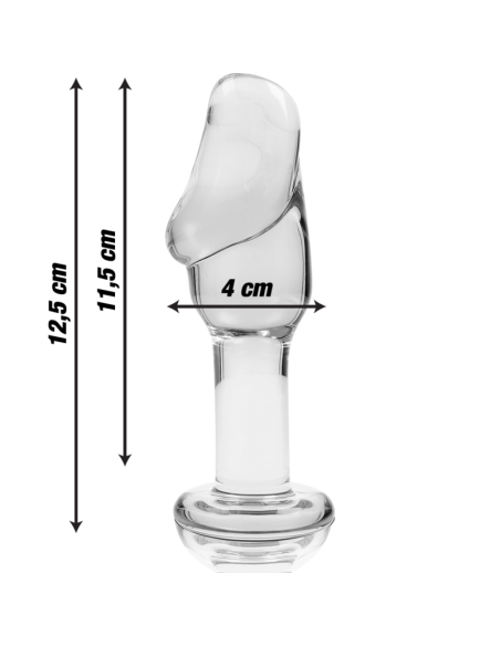 NEBULA SERIES BY IBIZA - MODELO 6 PLUG CRISTAL BOROSILICATO TRANSPARENTE 12.5 CM -O- 4 CM