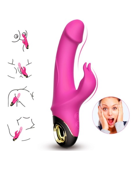 ARMONY - METEROR DILDO VIBRATOR RABBIT ROTATOR FUCHSIA