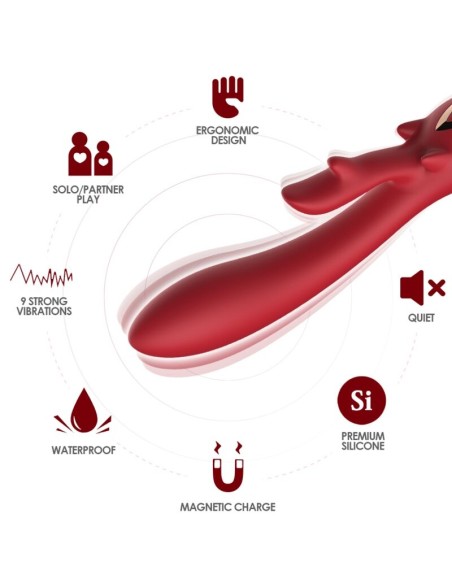 ARMONY - ELK VIBRATOR RABBIT CURVED RED