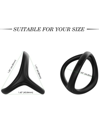 ARMONY - TRESOR DOUBLE SILICONE RING BLACK