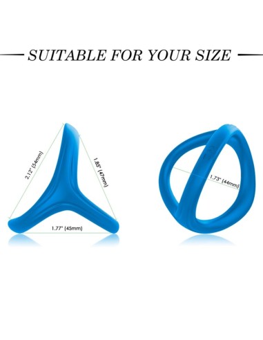 ARMONY - TRESOR DOUBLE SILICONE RING BLUE