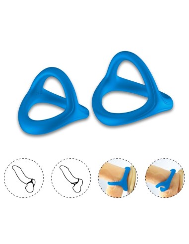 ARMONY - TRESOR DOUBLE SILICONE RING BLUE
