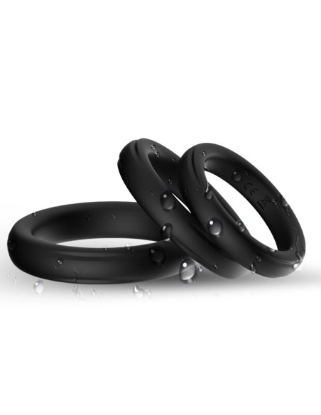 ARMONY - TRIPLE SILICONE RING BLACK
