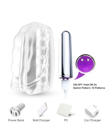 ARMONY - MASTER MASTURBATOR  VIBRADOR TRANSPARENTE